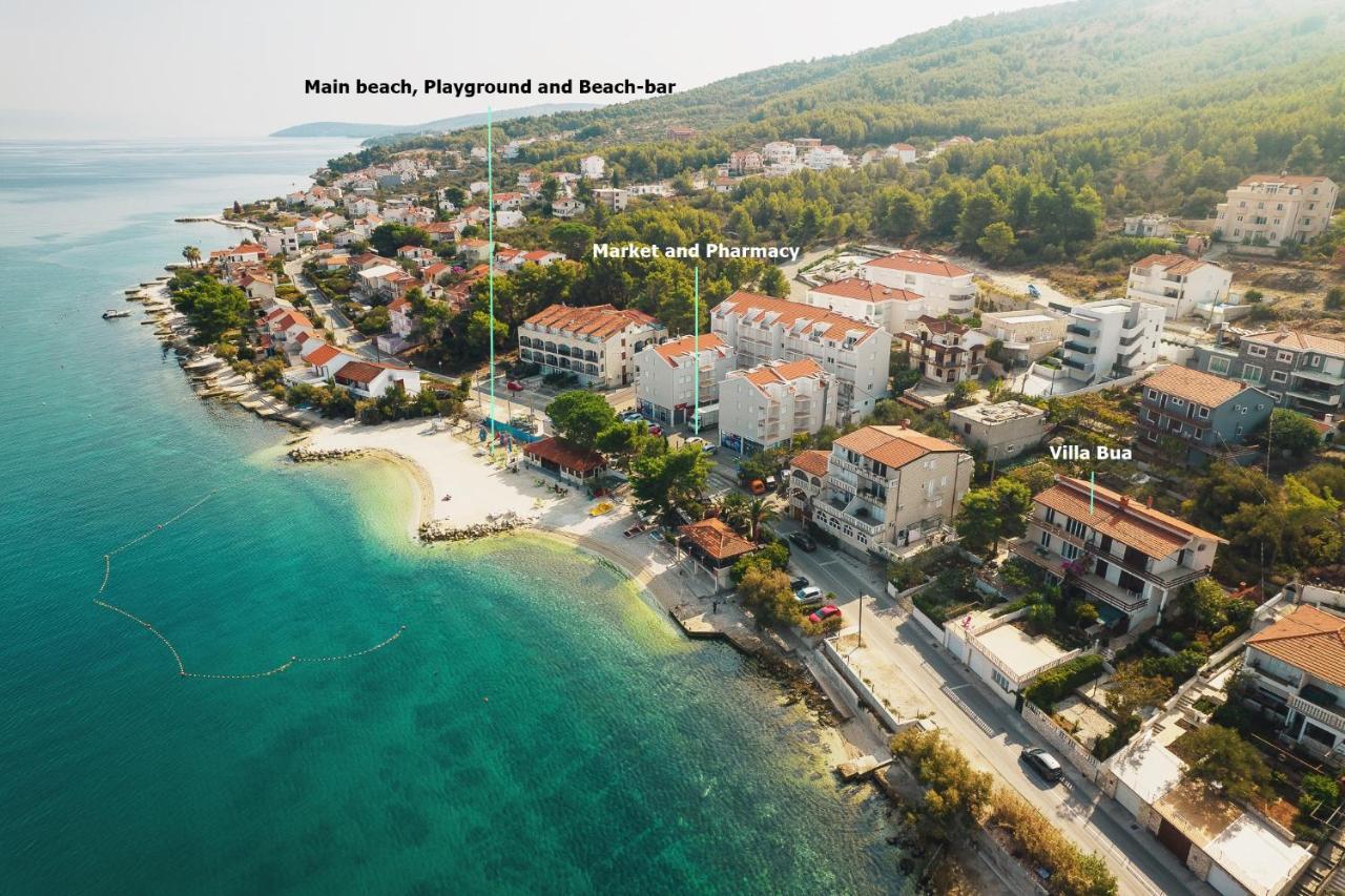 Villa Bua - Beautiful Seafront Apartments Trogir Bagian luar foto